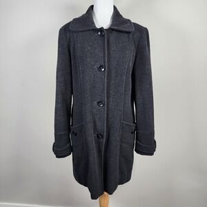 Reitmans Pea Coat Womens 9 Wool Blend Penny Lane Black Career Work Office Jacket